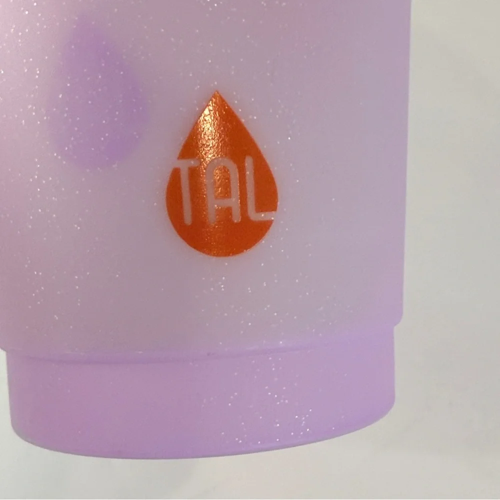 🆕 TAL 4pc Color Changing 24oz Glitter Tumbler Set w/ Straws